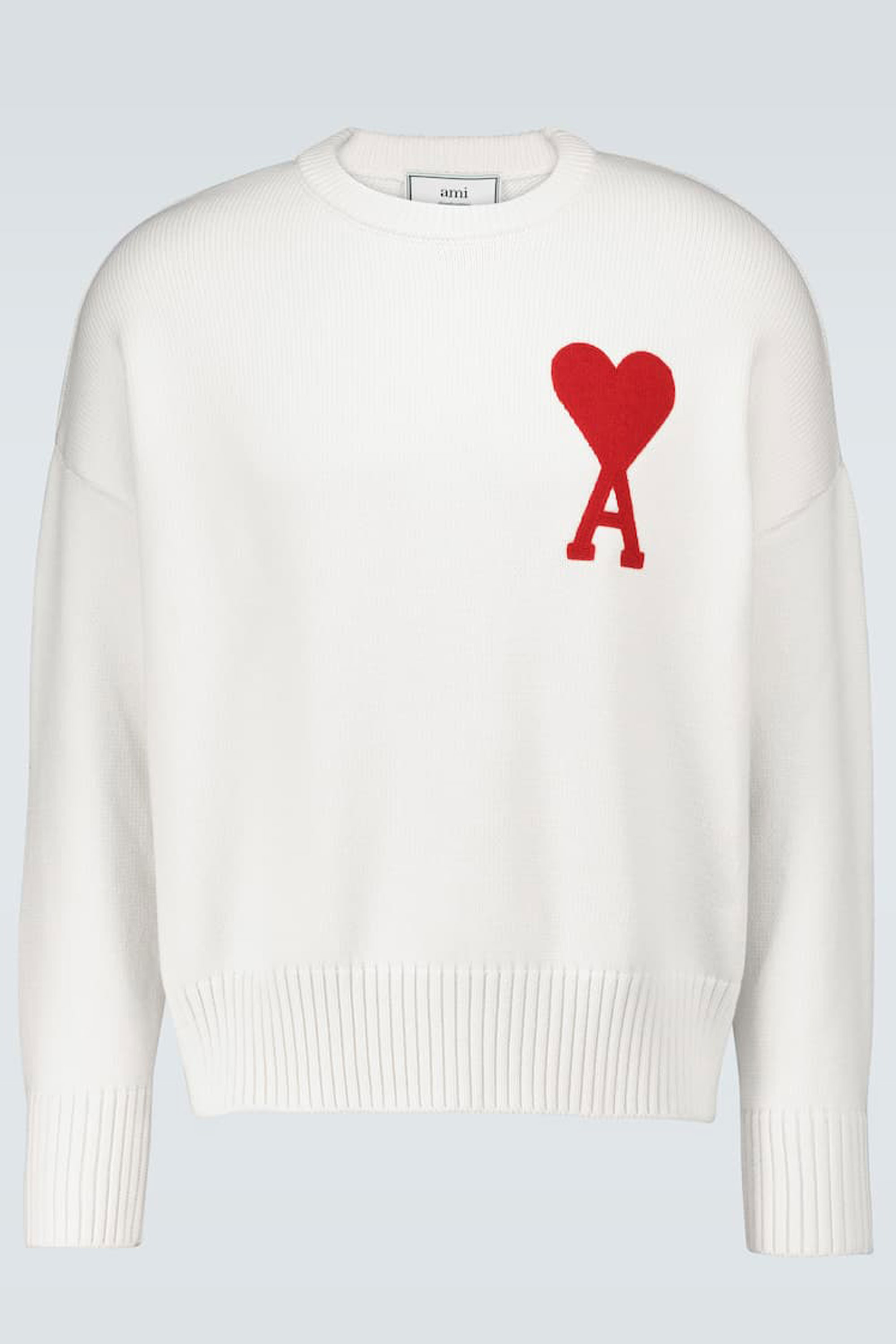 Ami Intarsia Crewneck Sweater.(인타르시아 니트) 2 corlor (White&amp;Brown) 예약시 원하시는 색상기입 해주세요. 발매전 게시글 예약시 5%할인쿠폰 증정